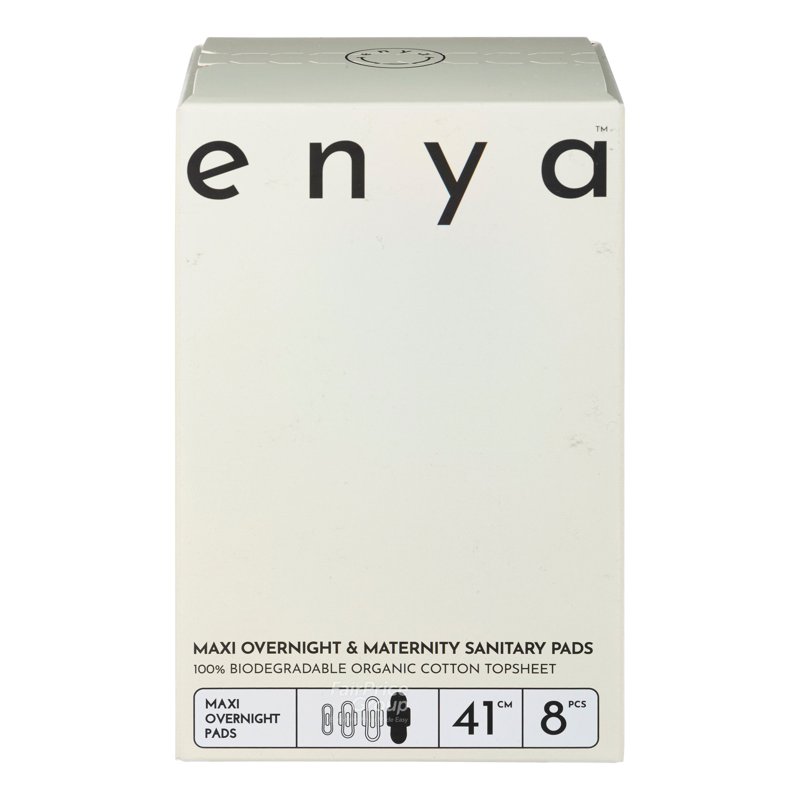 Enya Organic Cotton Pads - Maxi Overnight & Maternity (41cm) 8 per pack