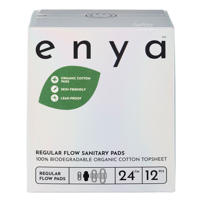 Enya Organic Cotton Pads - Regular Flow (24cm) 12 per pack