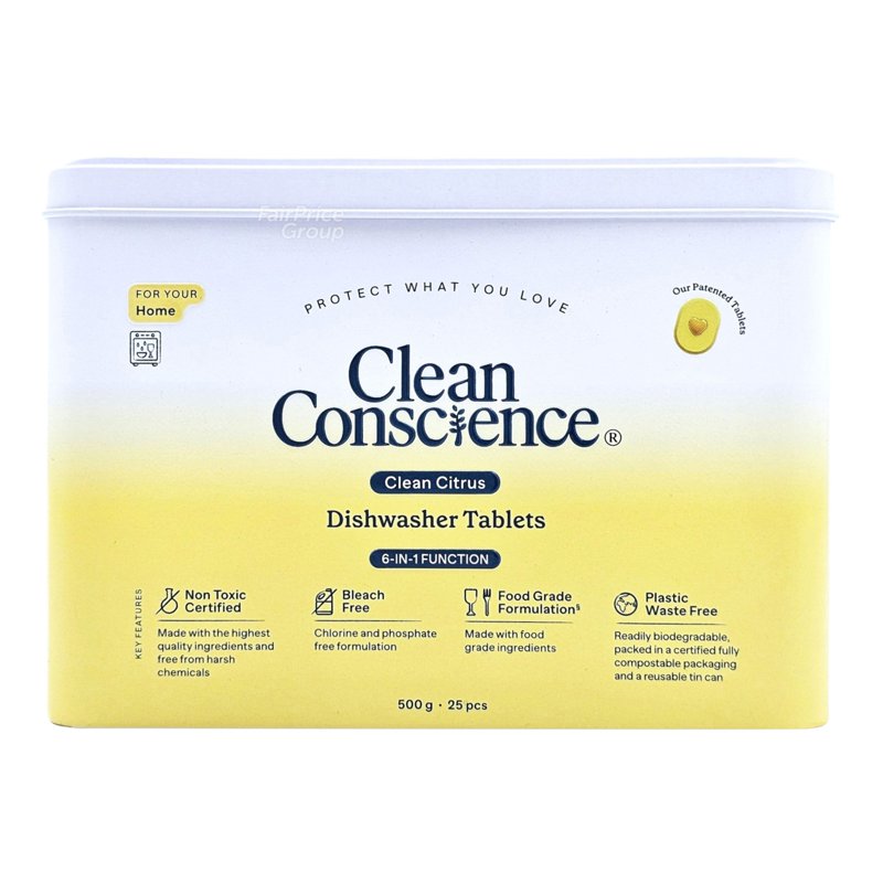 Clean Conscience Dishwasher Tablet - Clean Citrus 25 per pack
