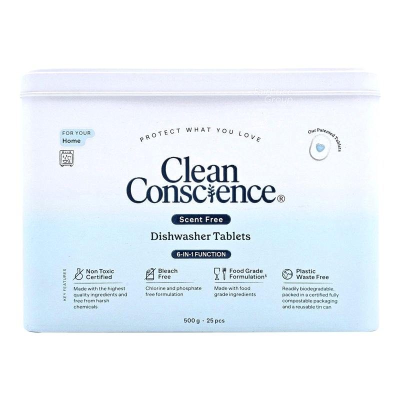 Clean Conscience Dishwasher Tablet - Scent Free 25 per pack