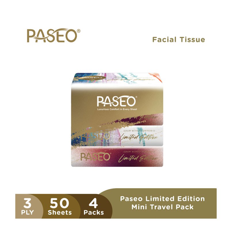 Paseo Soft Pack Travel Tissue - 3 Ply 4 x 50 per pack