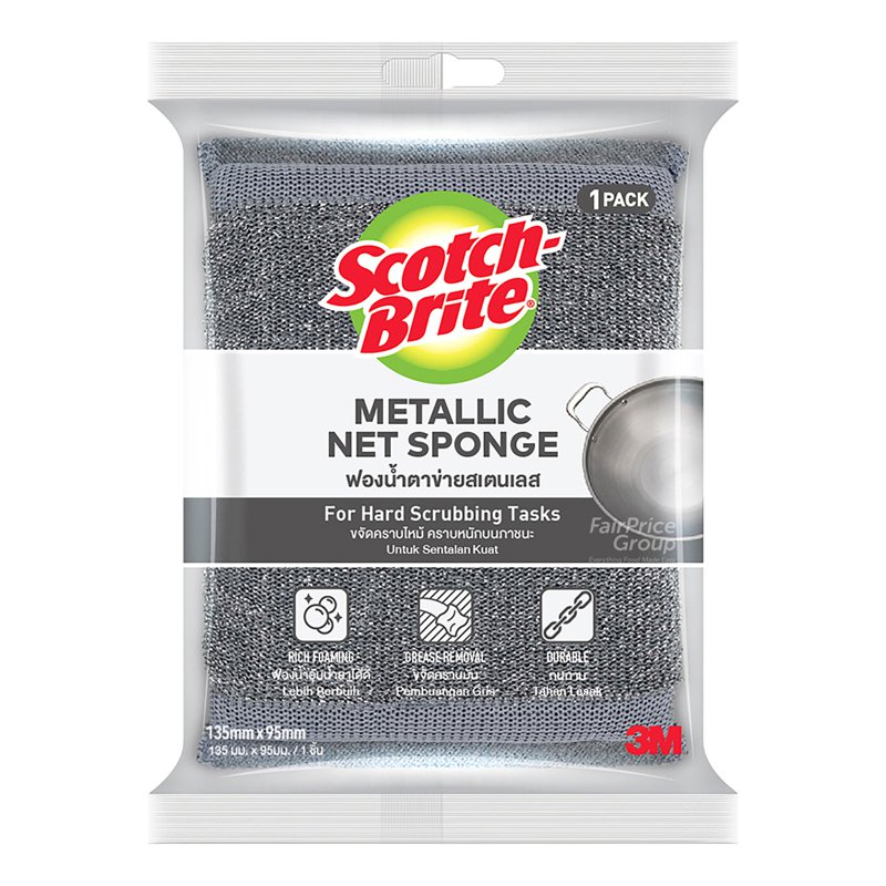 3M Scotch-Brite Metallic Net Sponge 1 per pack