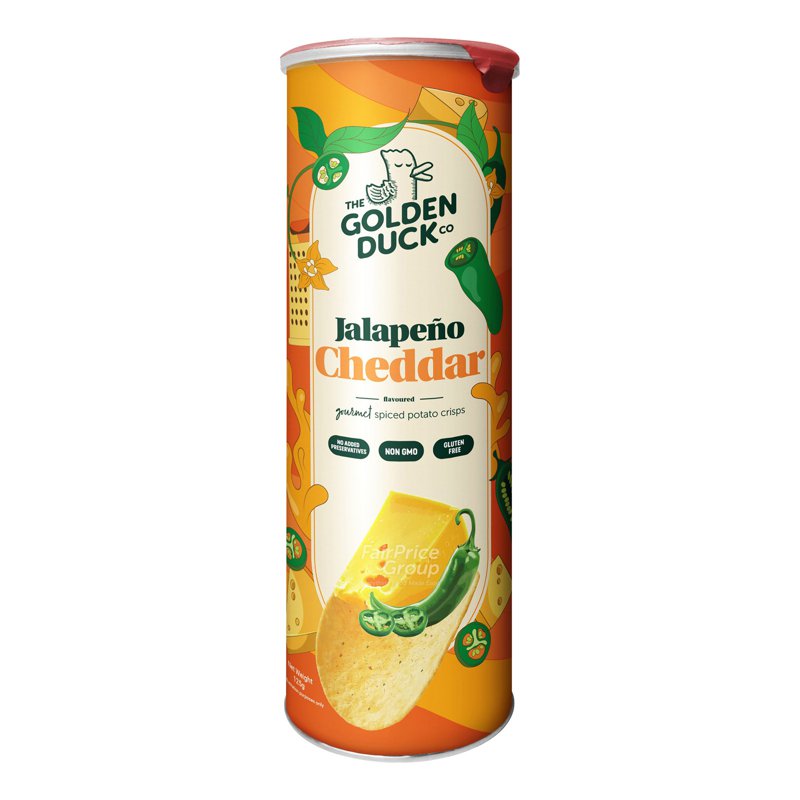 THE GOLDEN DUCK Potato Crisps - Jalapeno Cheddar