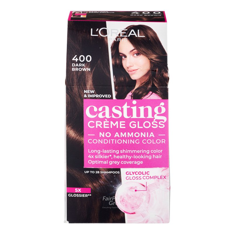 L'Oréal Paris Casting Creme Gloss Hair Dye - 400 Dark Brown 1 per pack