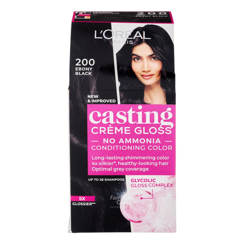 L'Oréal Paris Casting Creme Gloss Hair Dye - 200 Ebony Black 1 per pack