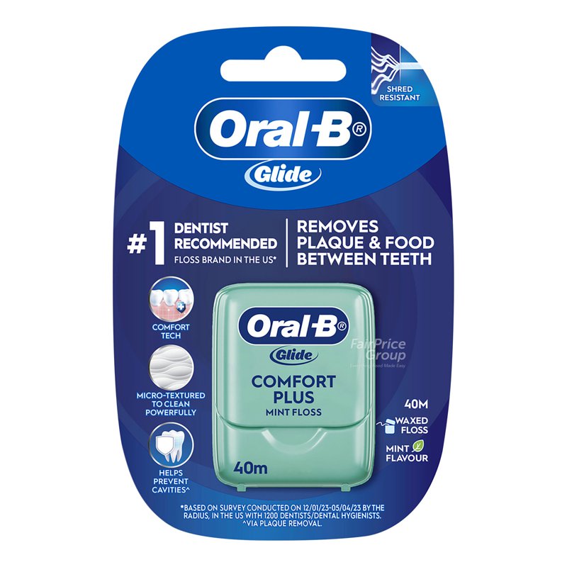 Oral-B Glide Comfort Plus Dental Floss Gum Care - Mint 40m