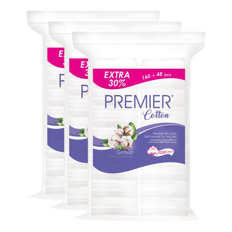 Premier Cotton Pads 3 x 208 per pack