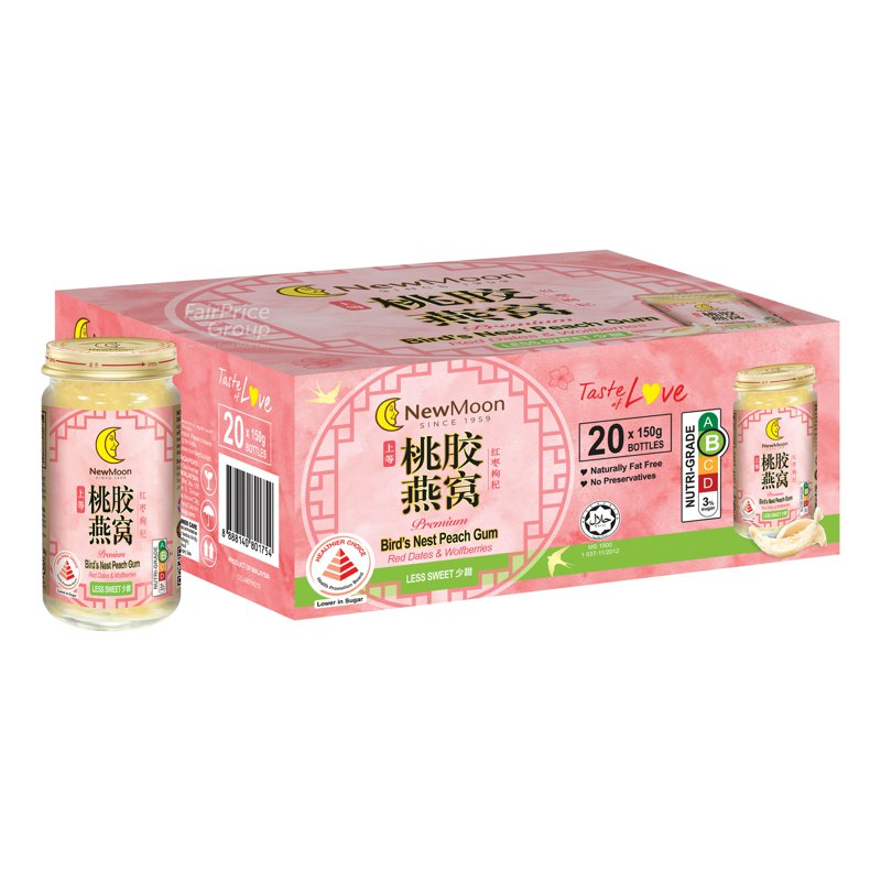 New Moon Bird's Nest Peach Gum with Red Dates (Less Sweet)