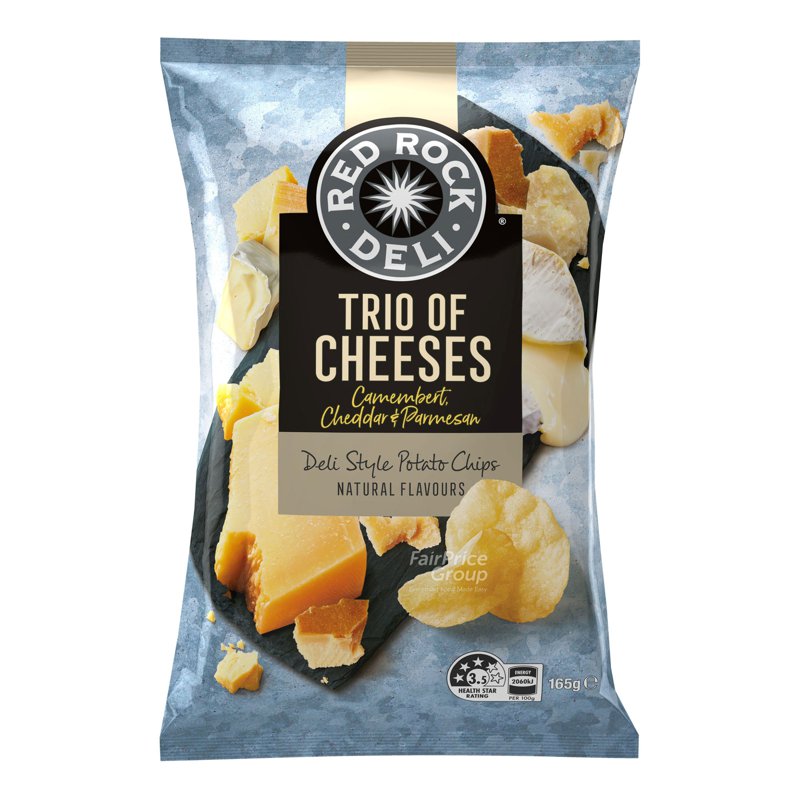 Red Rock Deli Style Potato Chips - Trio of Cheese