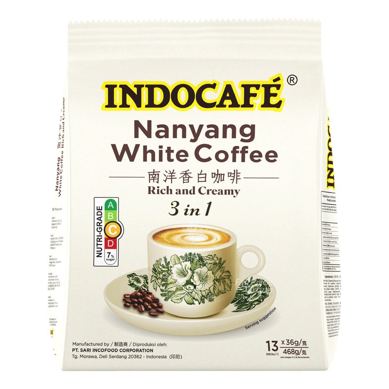 Indocafe Nanyang 3 in 1 Instant Coffee - White Coffee