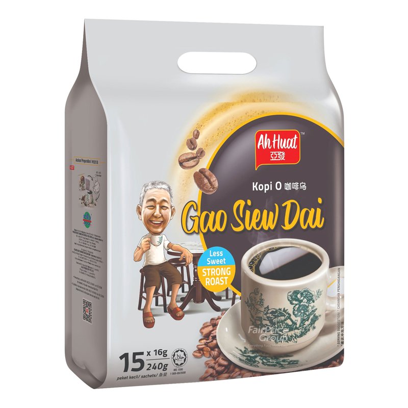 Ah Huat Instant Black Coffee - Kopi O Gao Siew Dai