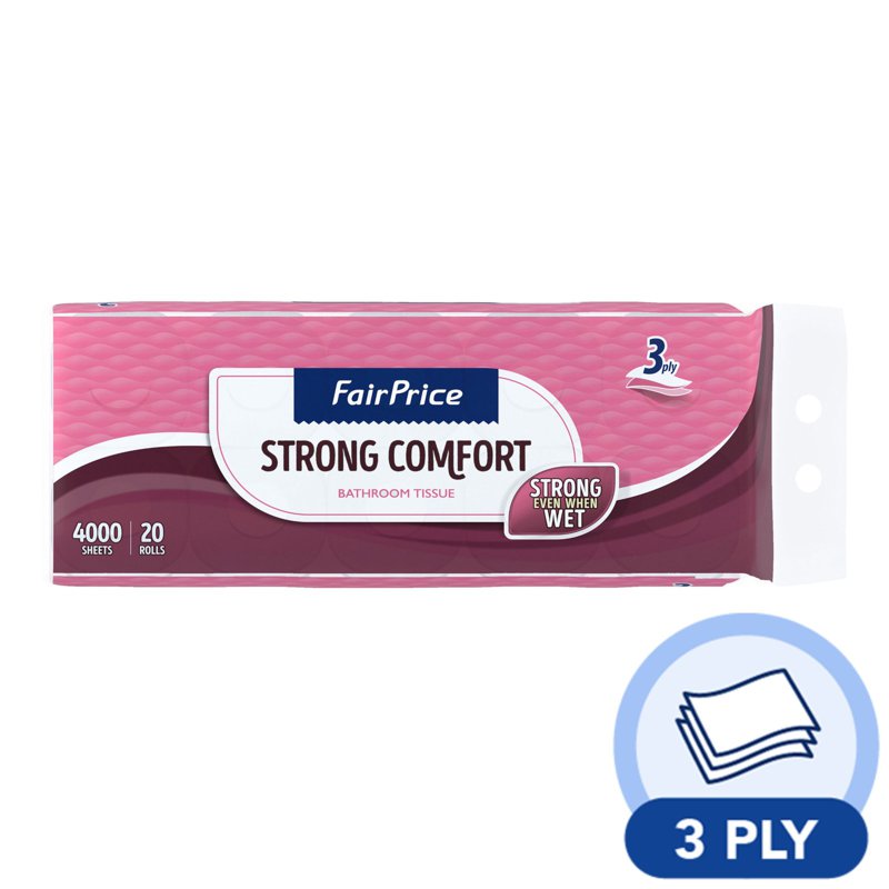 FairPrice Bathroom Tissue - Strong (3ply) 20 x 200 per pack