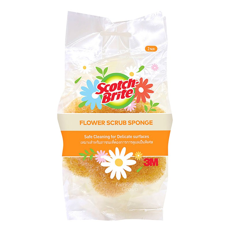 3M Scotch-Brite Scrub Sponges - Flower 2 per pack