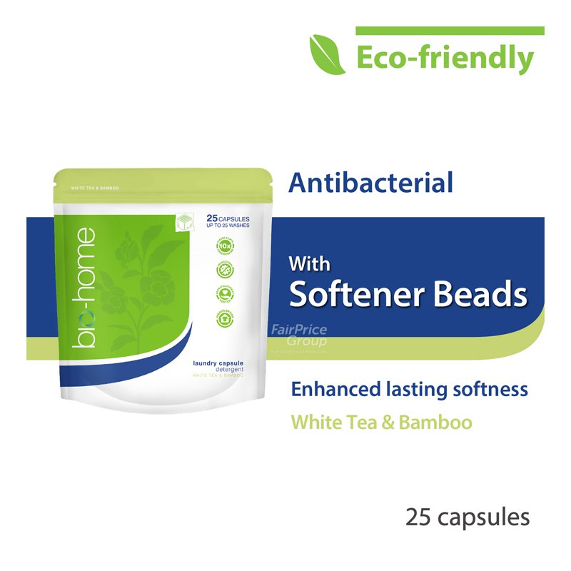 Bio-Home Laundry Capsule - White Tea & Bamboo 25 per pack