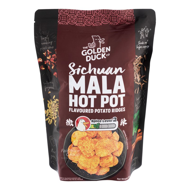 THE GOLDEN DUCK Co. Gourmet Potato Ridges - Sichuan Mala Hot Pot