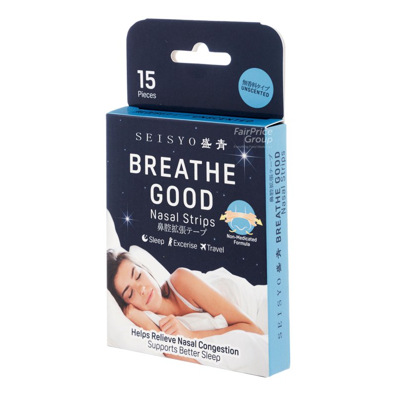 Seisyo Breath Good Nasal Strips - Unscented 15 per pack