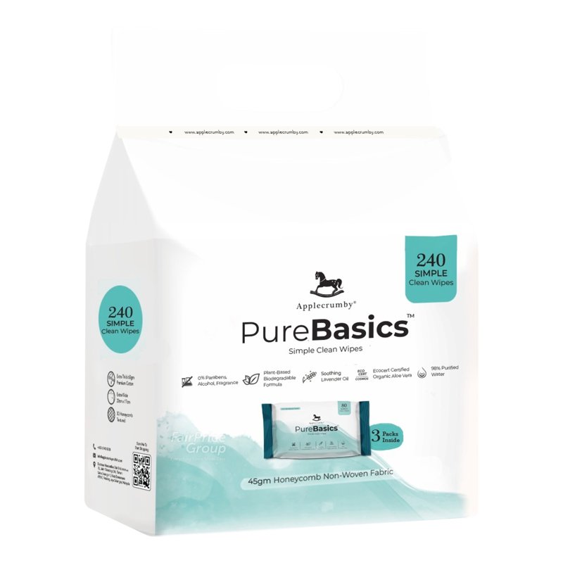 Applecrumby Pure Basics Wipes 240 per pack