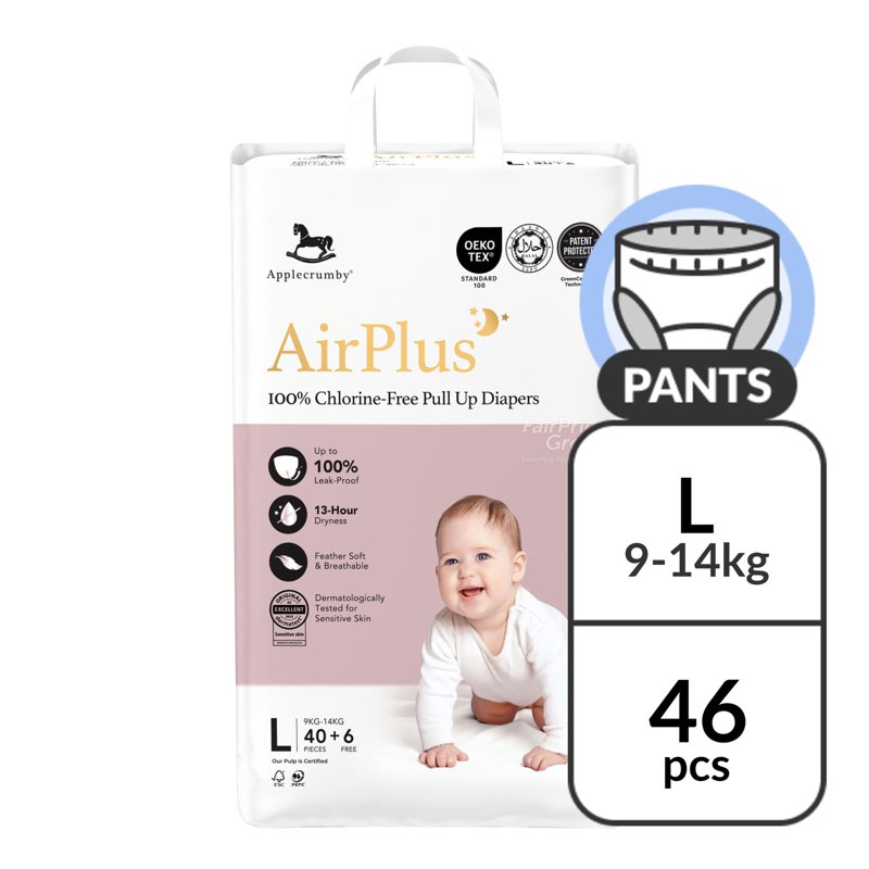 Applecrumby Air Plus Pull Up Diapers - L 46 per pack
