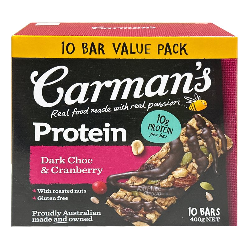 Carman'S Protein Bars - Dark Chocolate & Cranberry (Value Pack)