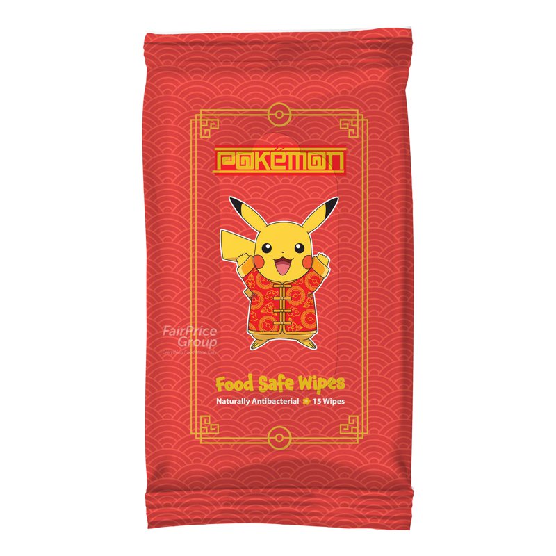 Caredyn Food Contact Safe Wipes - Pokemon 15 per pack