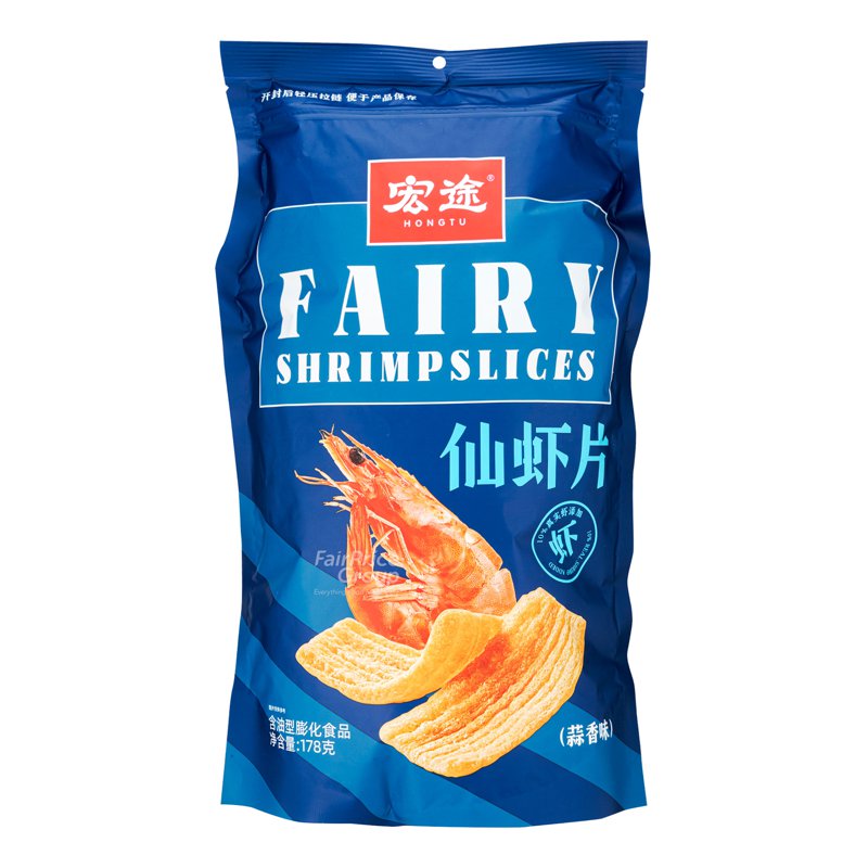 Hongtu Fairy Shrimp Chips - Garlic Flavour