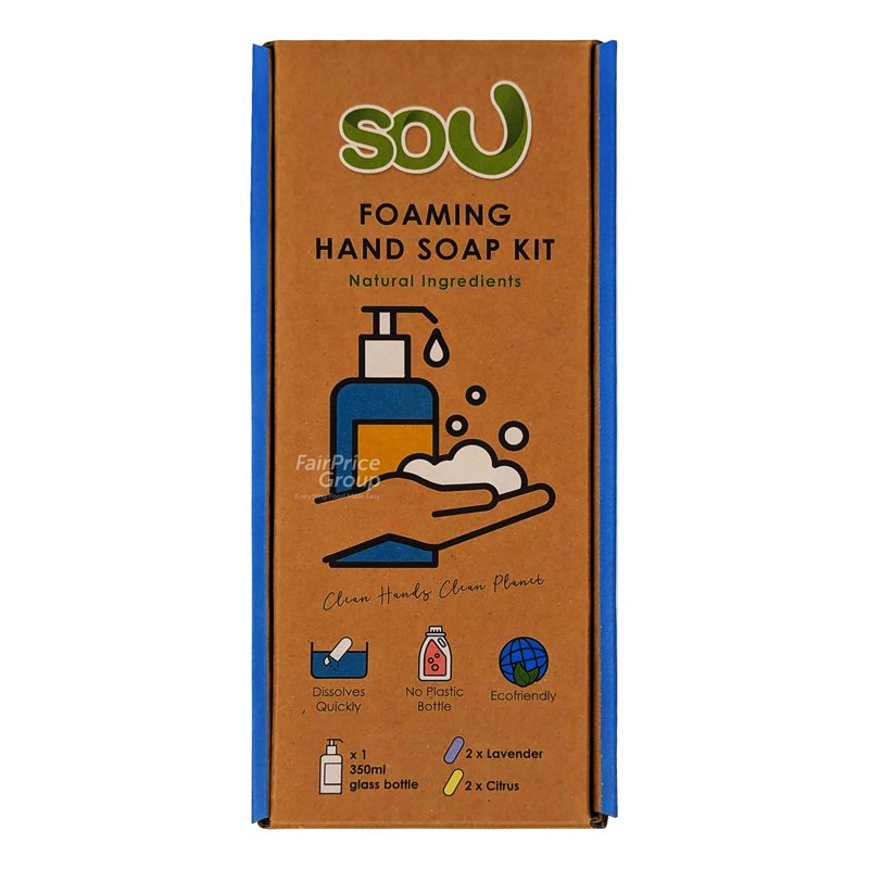 SOU Foaming Handwash Tablets Starter Kit 1 Bottle + 4 Refill 1 per pack