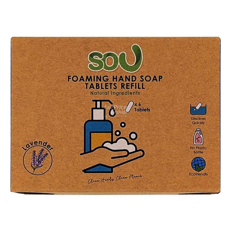 SOU Foaming Handwash Tablets Refill - Lavender 6 per pack