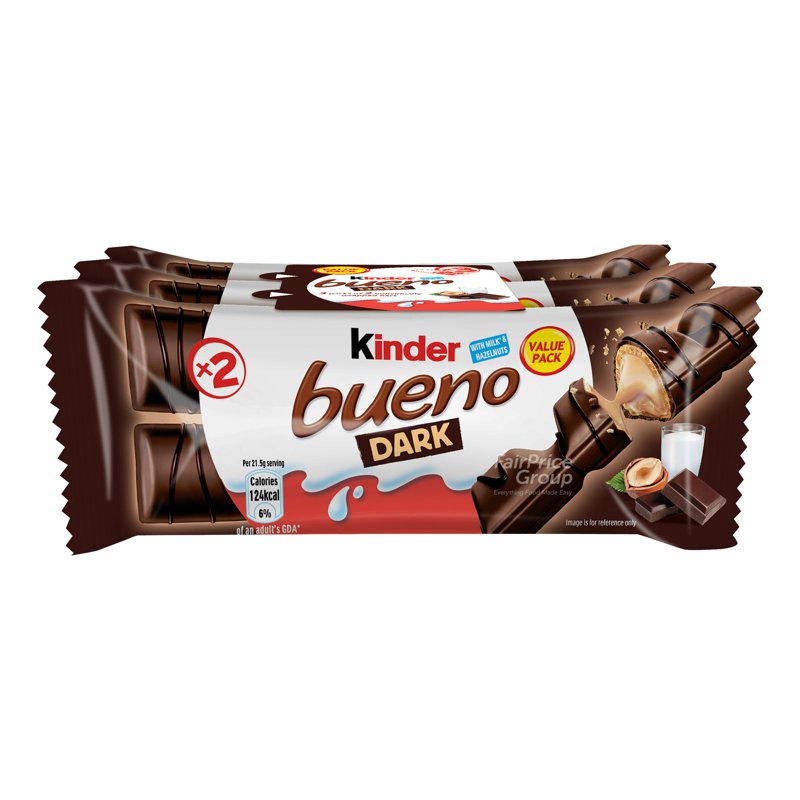 Kinder Bueno Chocolate Wafer Bar - Dark T2x3 Flowpack 129g