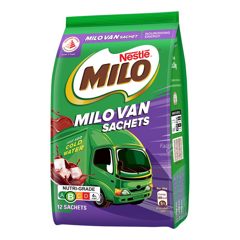 Milo Chocolate Malt Drink Powder with Milk - Milo Van 12 per pack