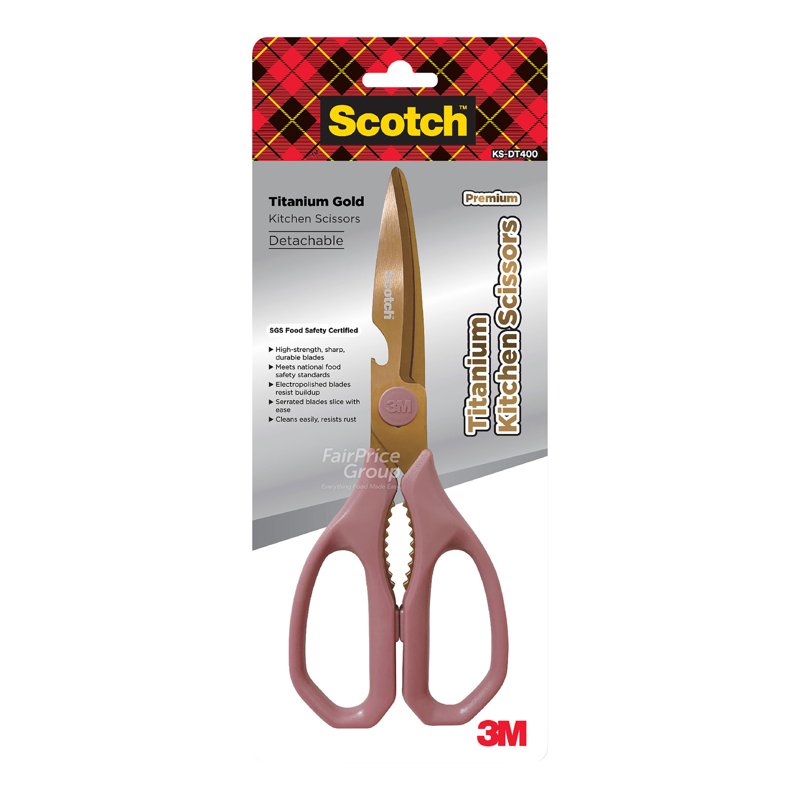 Scotch Detachable Kitchen Scissors Titanium Gold (KS-DT400) 1 per pack