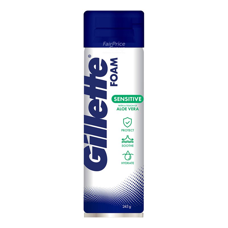 Gillette Sensitive Shave Foam - Aloe Vera