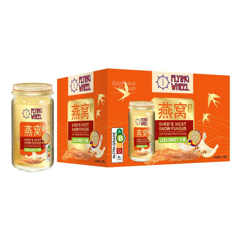 FLYING WHEEL Bird's Nest Snow Fungus with Red Ginseng-Less Sweet