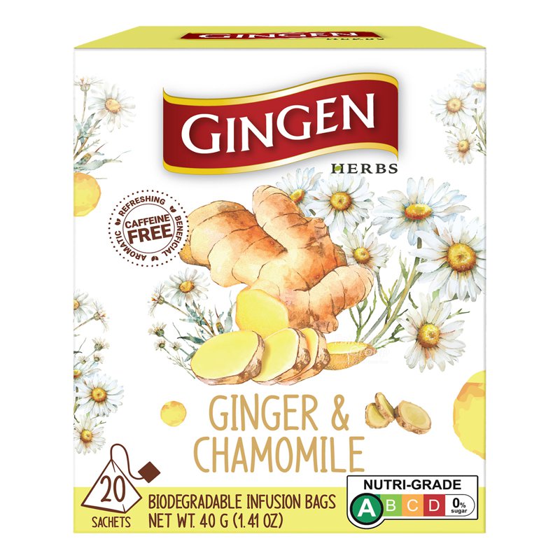 Gingen Infusion Tea Bags - Ginger & Chamomile 20 per pack