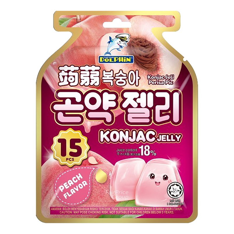 Captain Dolphin Konjac Jelly - Peach