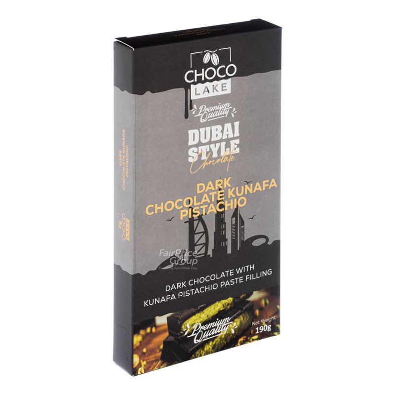 CHOCOLAKE Dark Chocolate Kunafa Pistachio Bar