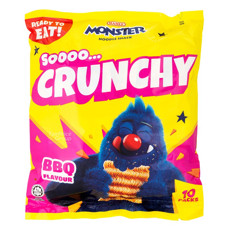 MAMEE Monster Family Pack Noodle Snack - Bbq