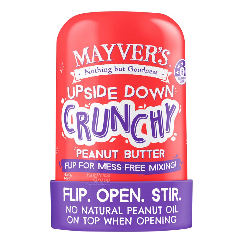 Mayver's All Natural Upside Down Peanut Butter Spread - Crunchy