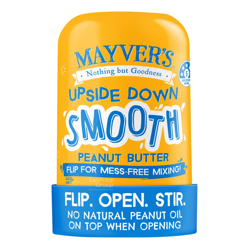 Mayver's All Natural Upside Down Peanut Butter Spread - Smooth