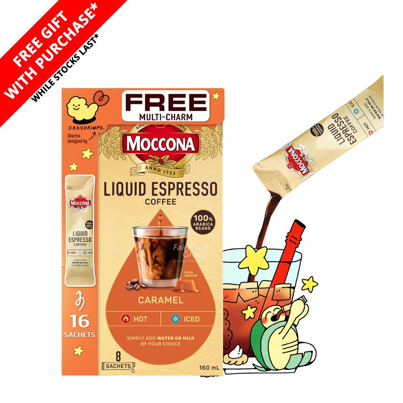 Moccona Liquid Espresso Caramel + Gwp