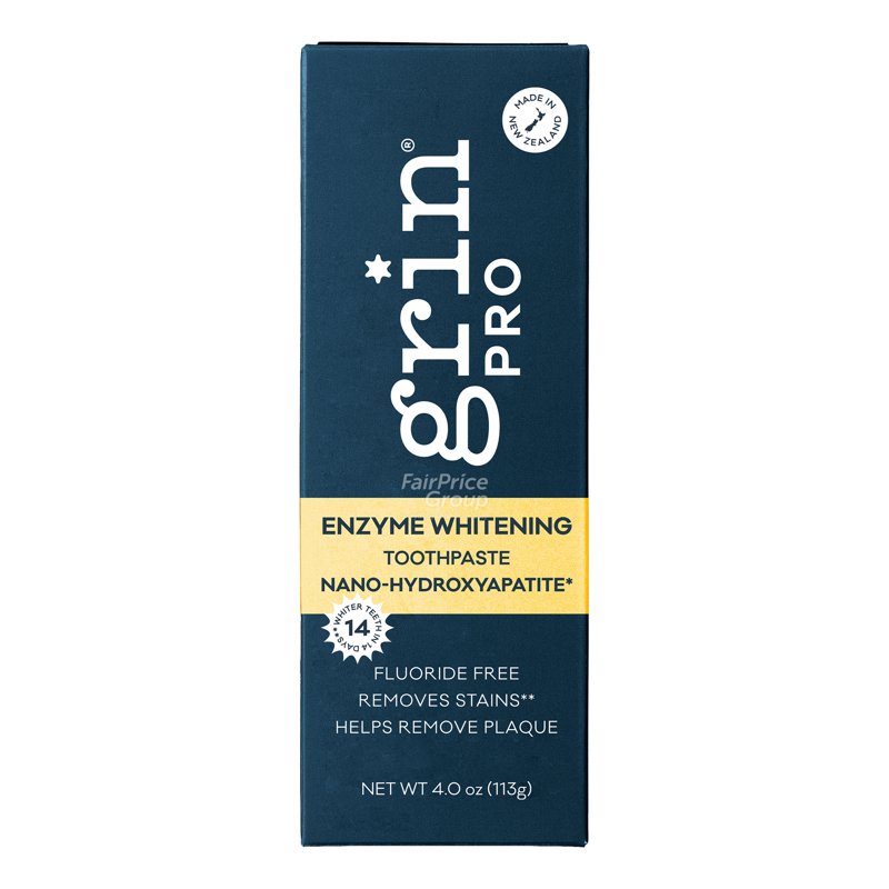 GRIN Pro Enzyme Toothpaste - Whitening with Nano - Hydroxyapatite