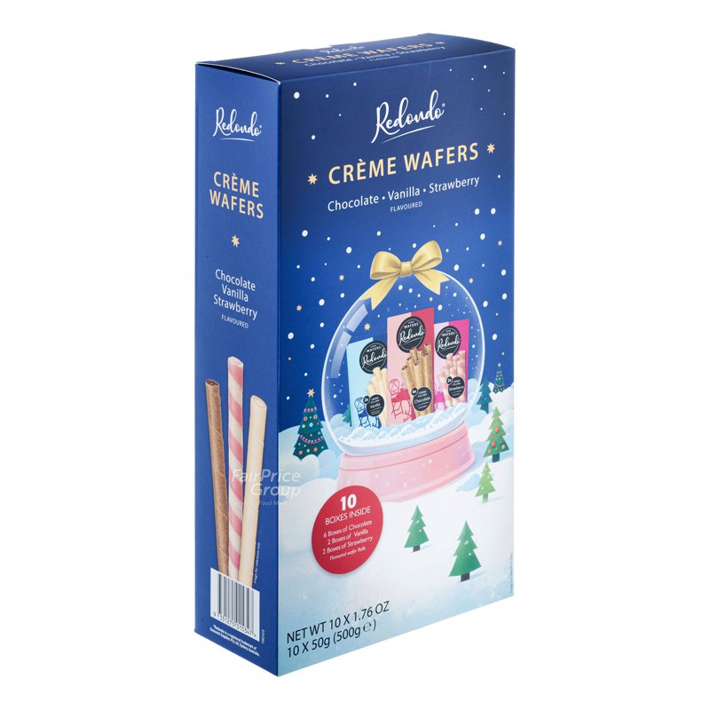 Redondo Cream Wafer Gift Box - Chocolate, Vanilla & Strawberry