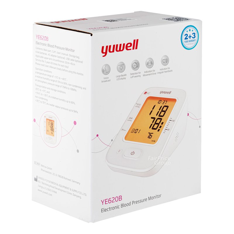Yuwell Blood Pressure Monitor - YE620B 1 per pack