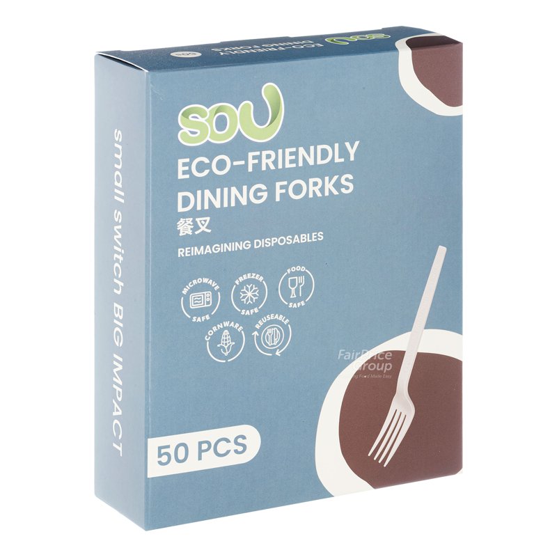 SOU Eco-Friendly Corn Dining Cutlery - Fork (SO-6902) 50 per pack