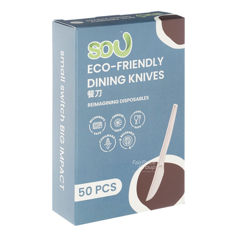 SOU Eco-Friendly Corn Dining Cutlery - Knife (SO-6904) 50 per pack