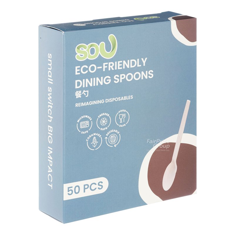 SOU Eco-Friendly Corn Dining Cutlery - Spoon (SO-6903) 50 per pack