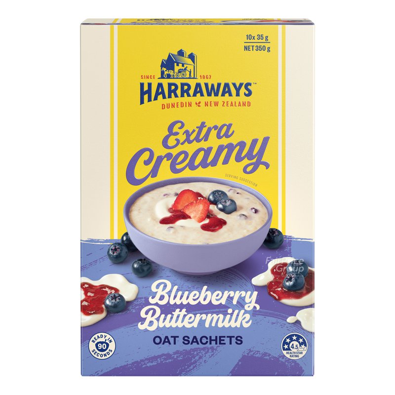 HARRAWAYS Oats - Extra Creamy Blueberry & Buttermilk