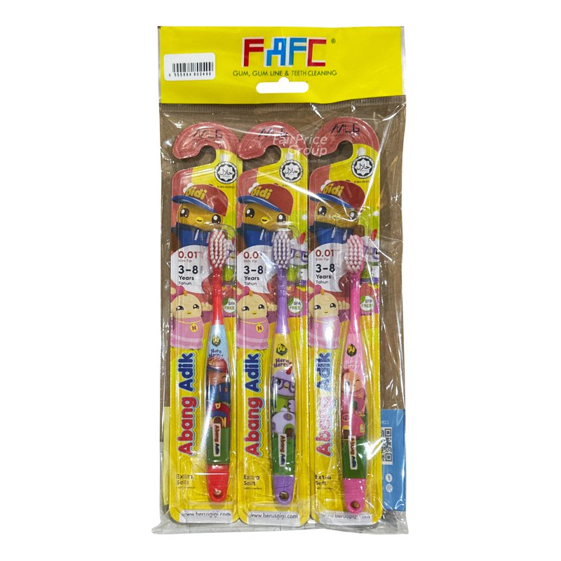 Fafc Kids Toothbrush - Didi (3-8 Years) 3 per pack