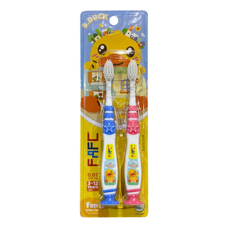 Fafc Kids Toothbrush - B.duck Suction 2 per pack