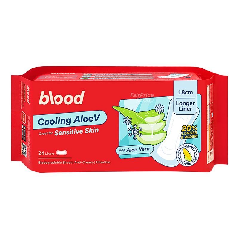 Blood Cooling Aloe Vera Longer Liners - 18cm 24 per pack