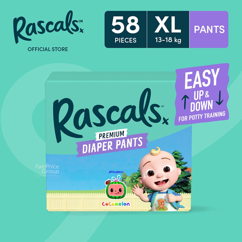 Rascals x Cocomelon Pants Diaper - XL 58 per pack